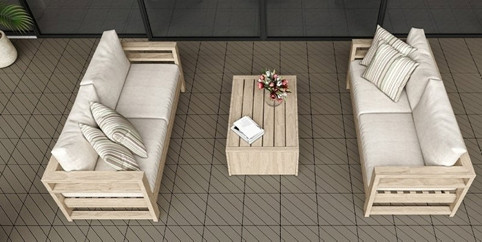 Golvplatta Deck45 Soft Brown 11-pack Hestra
